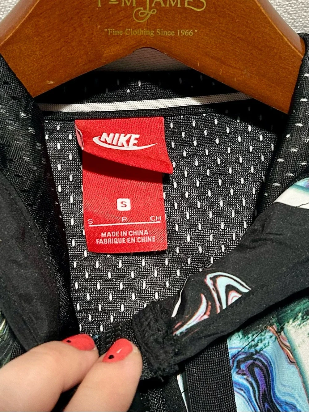 Nike Sportswear S Jacket Marble Swirl Print Oversized Hooded Half Zip Jacket